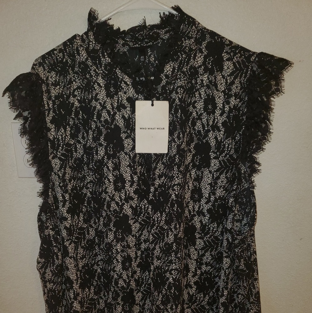 Beautiful black and white blouse